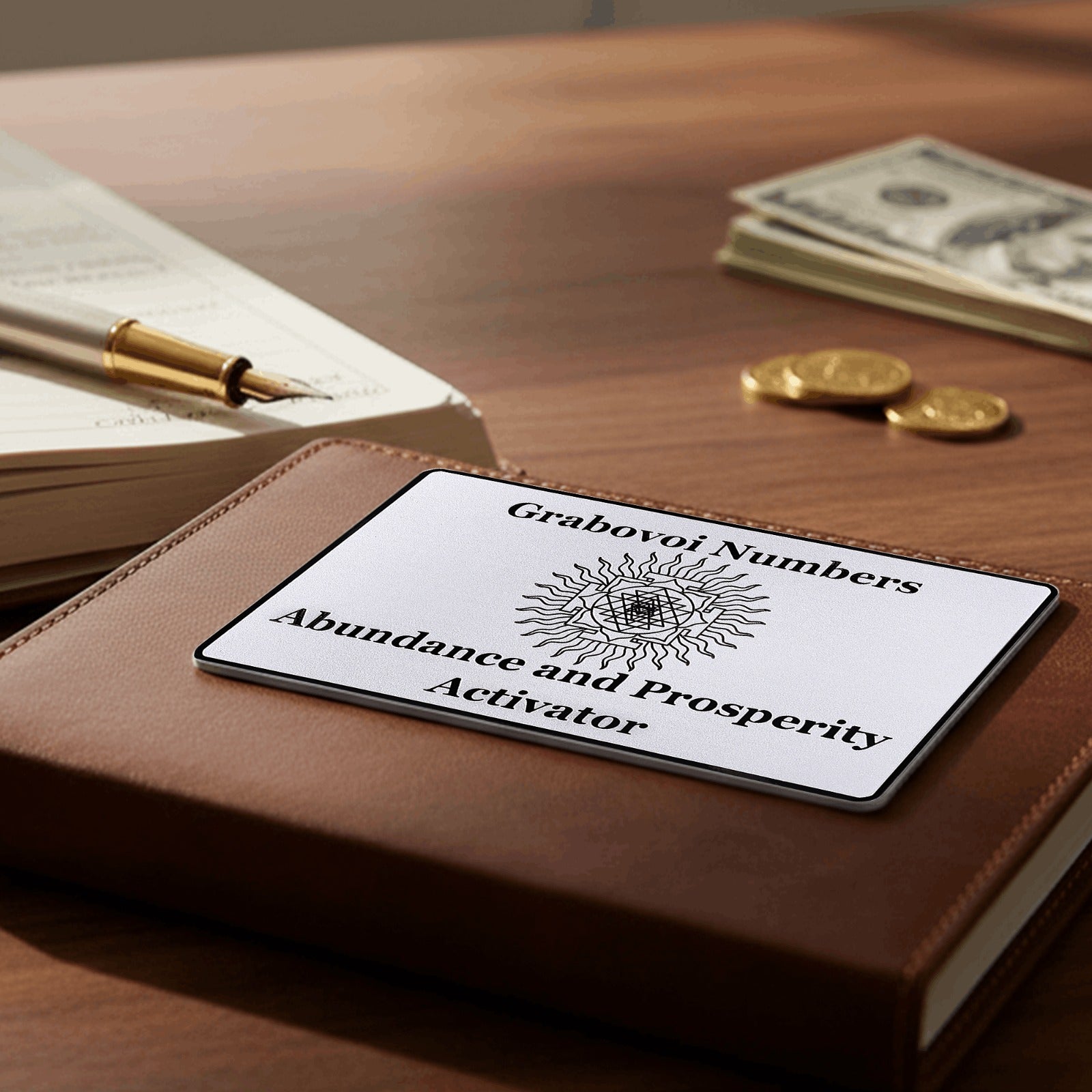 Abundance Activator Card with Grabovoi Numbers and SacredĀ Geometry