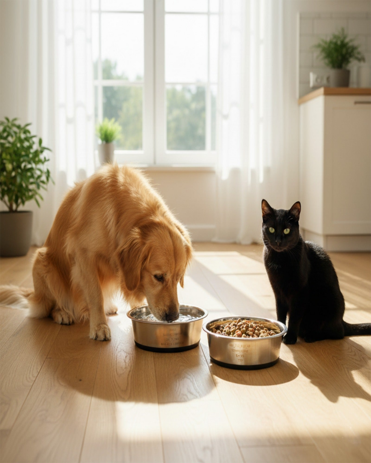 Life Enhancing Pet Bowl with Grabovoi Numbers
