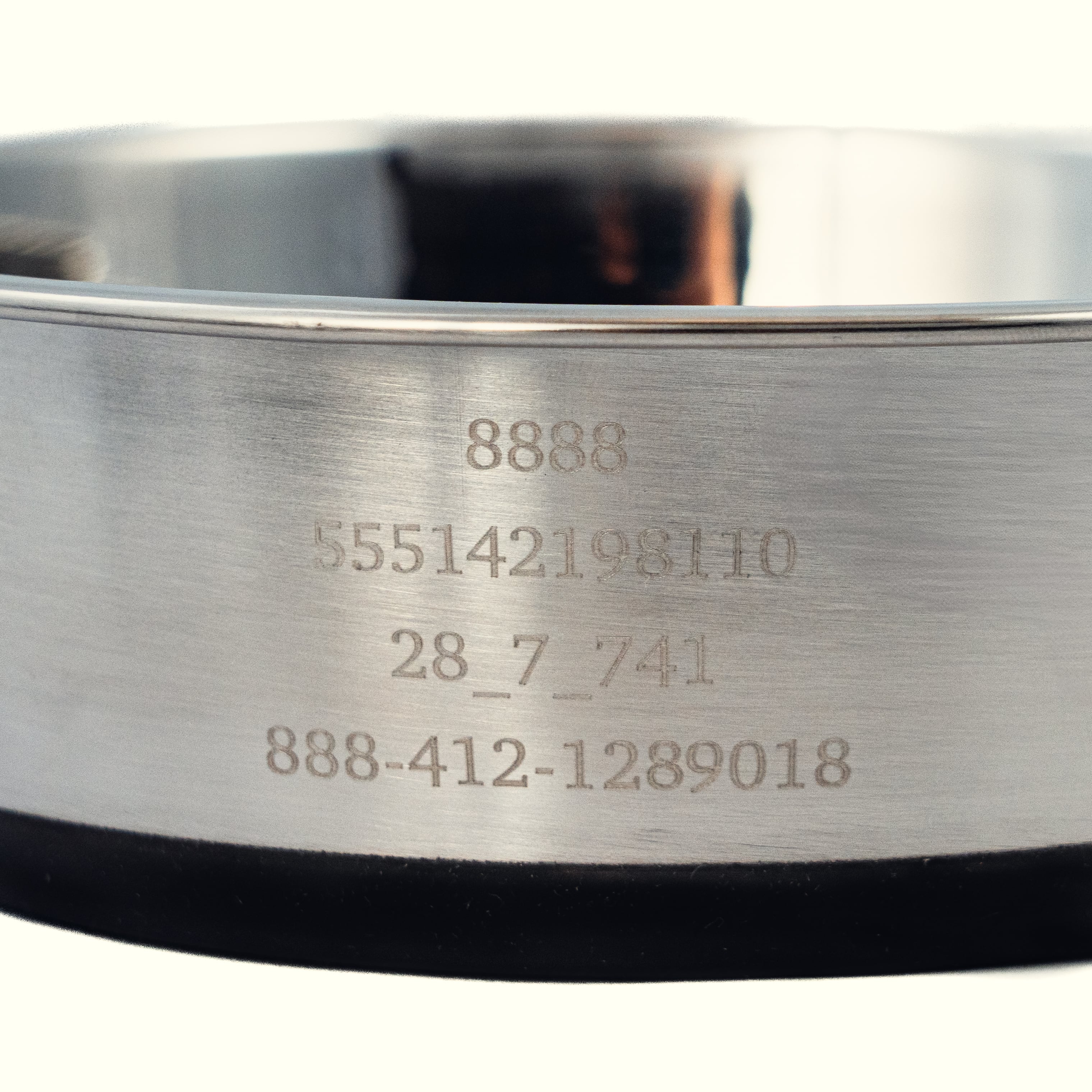 Stainless steel pet bowl engraved with Grabovoi Numbers and sacred geometry for enhancing pet health, mood, and energy vibration.