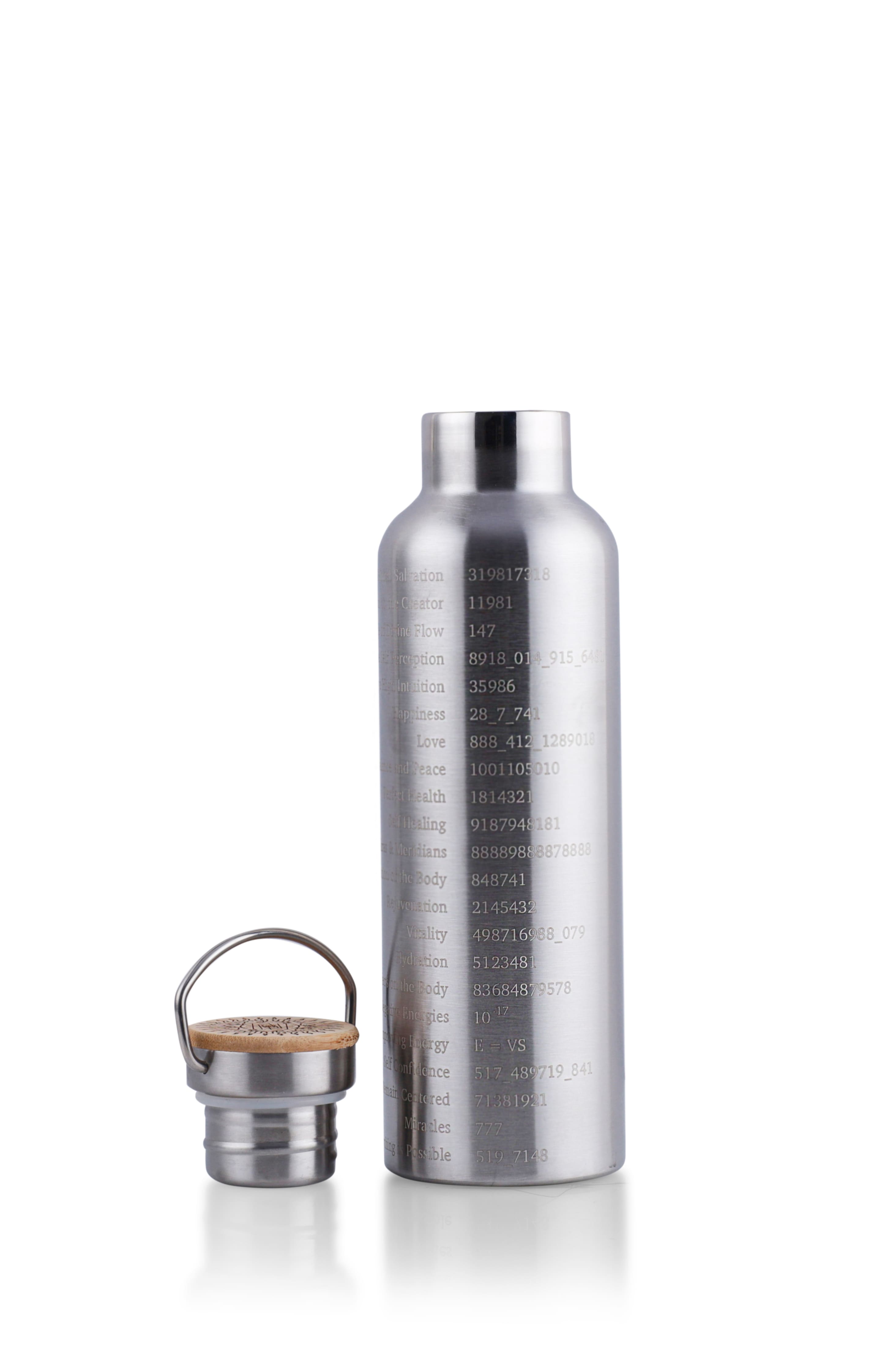 Botella Activadora De Agua con Números de Grabovoi y Geometría Sagrada (750 ml)