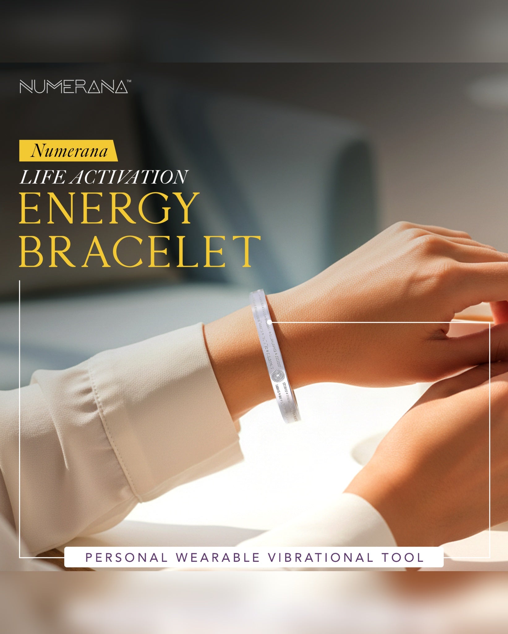 Pulsera Activadora de Vida con Números de Grabovoi y Geometría Sagrada