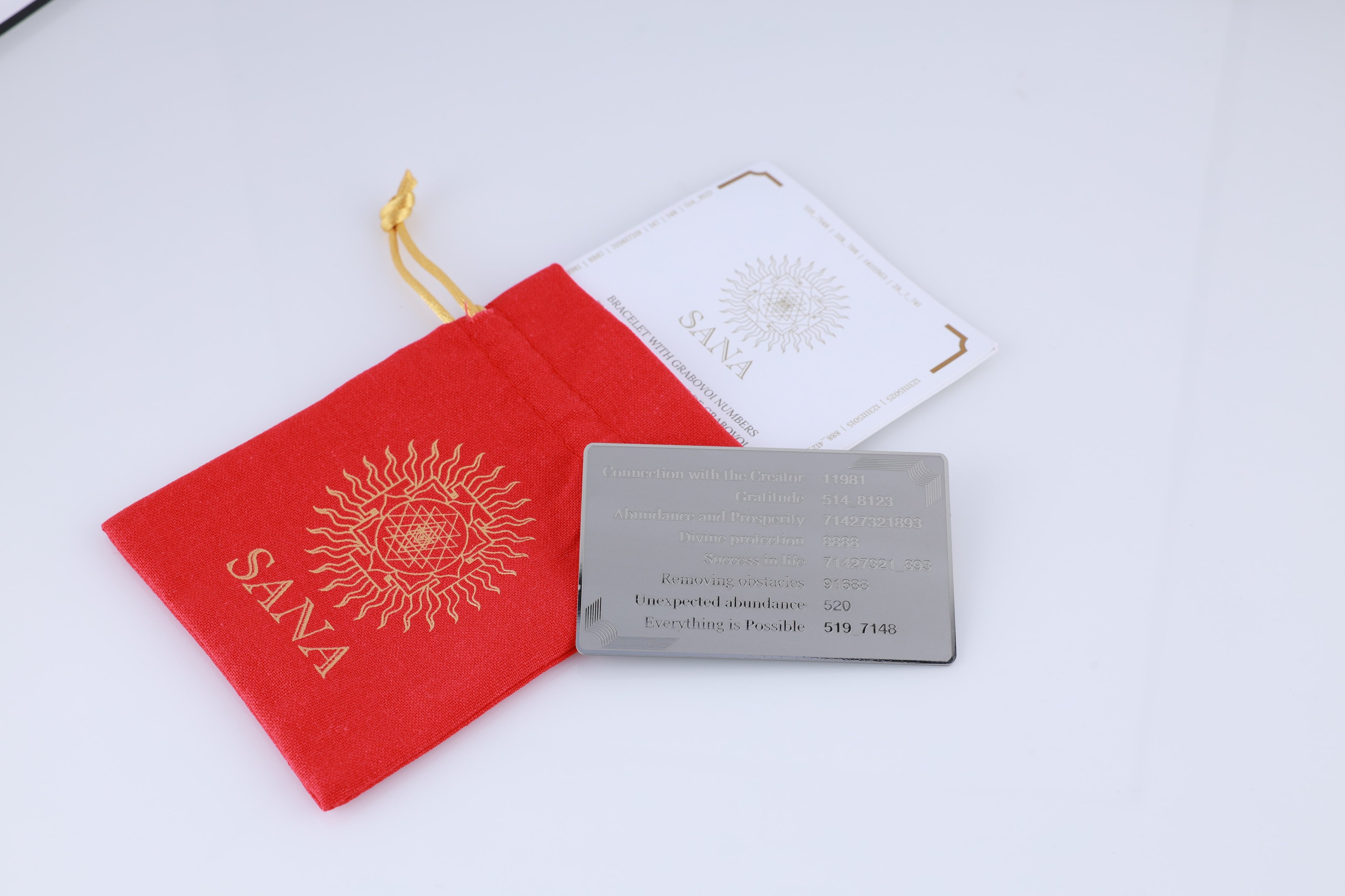 Abundance Activator Card with Grabovoi Numbers and Sacred Geometry