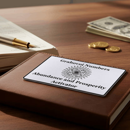 Abundance Activator Card with Grabovoi Numbers and Sacred Geometry