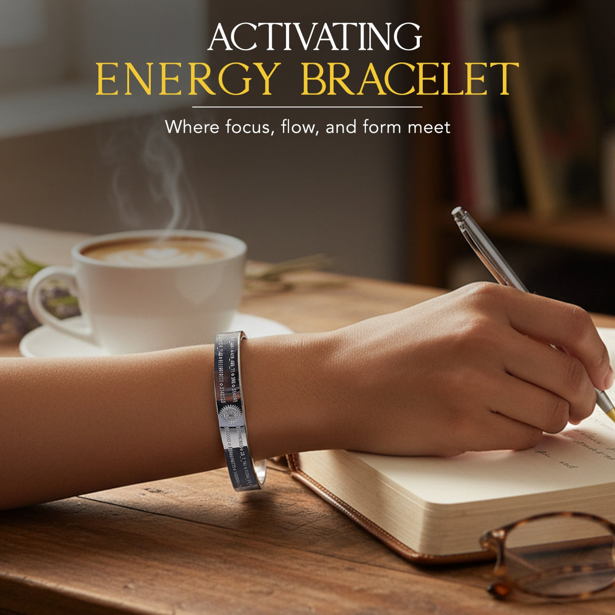 Pulsera Activadora de Vida con Números de Grabovoi y Geometría Sagrada