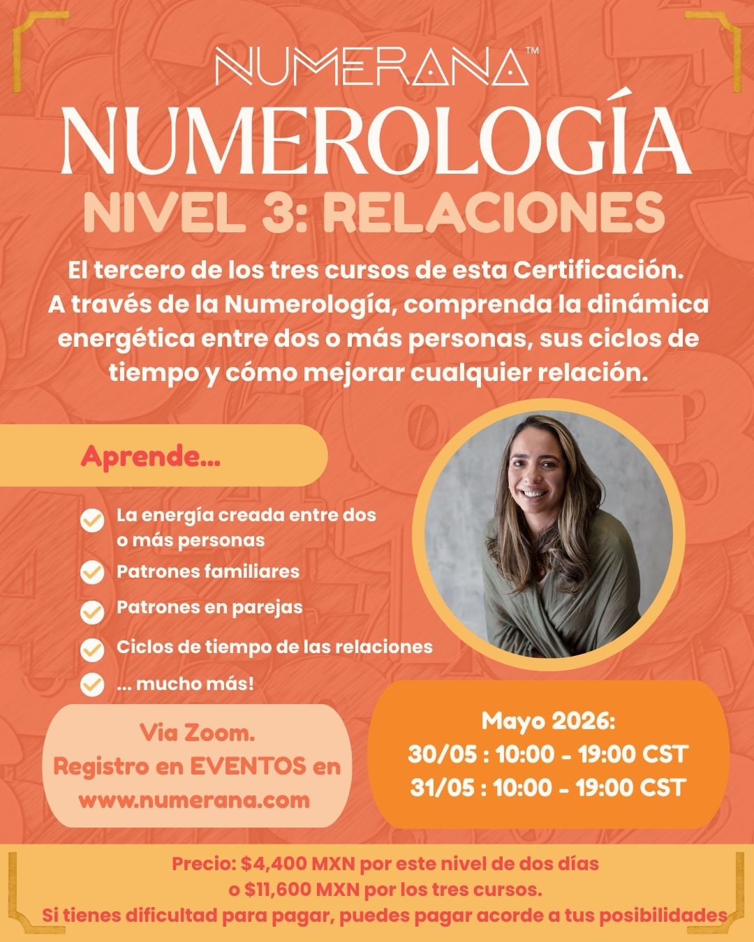 Certificación De Numerología | Por Zoom | Nivel 3: Las Relaciones (2026)