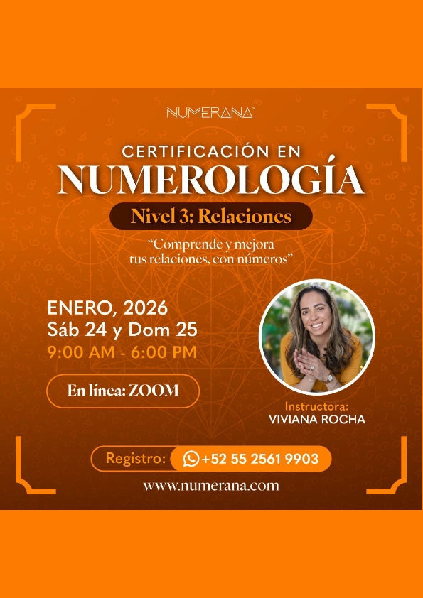Certificación En Zoom De Numerología De Las Relaciones Nivel 3 (Nuevo)