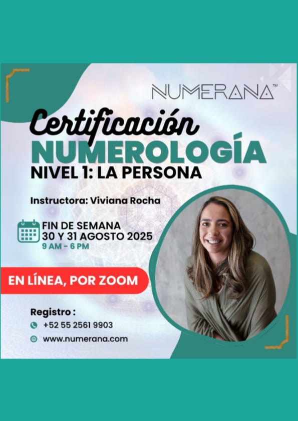 Certificación En Zoom De Numerología Personal Nivel 1