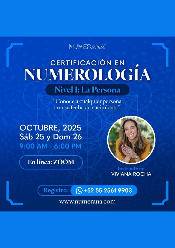 Certificación En Zoom De Numerología Personal Nivel 1 (Nuevo)