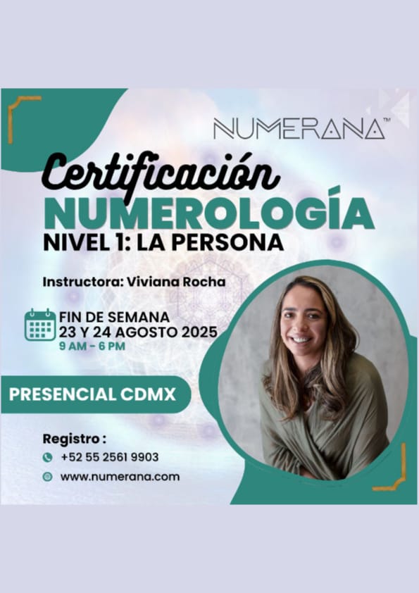 Certificación Presencial De Numerología En Ciudad De México, Nivel 1 : La Persona