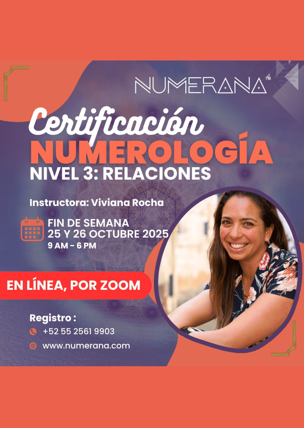 Certificación En Zoom De Numerología De Las Relaciones Nivel 3