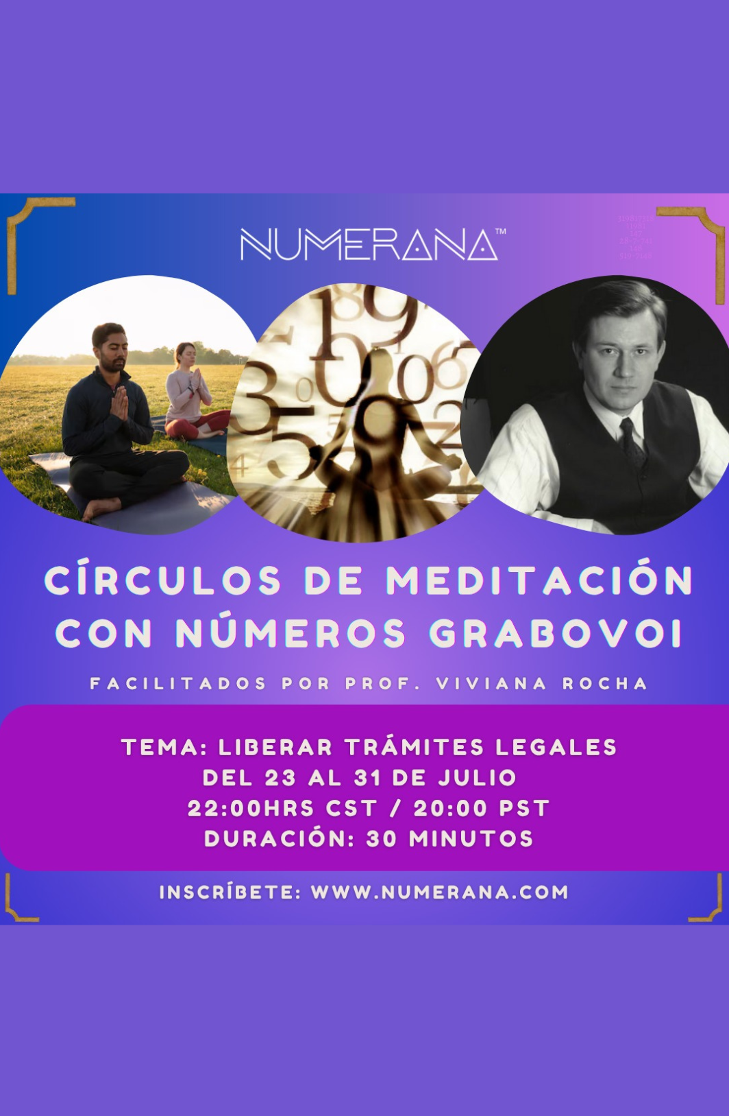 Círculo De Meditación Con Números De Grabovoi - Julio