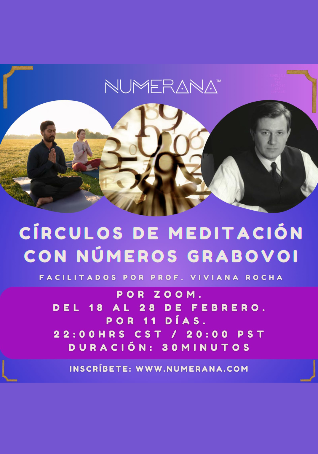 Círculo De Meditación Con Números De Grabovoi