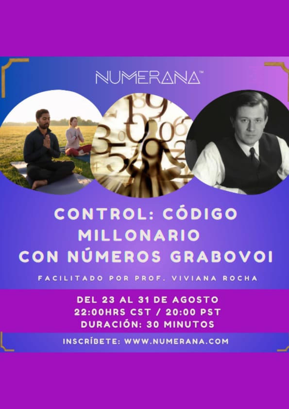 Control Agosto - Combo Millonario - Con Números Grabovoi