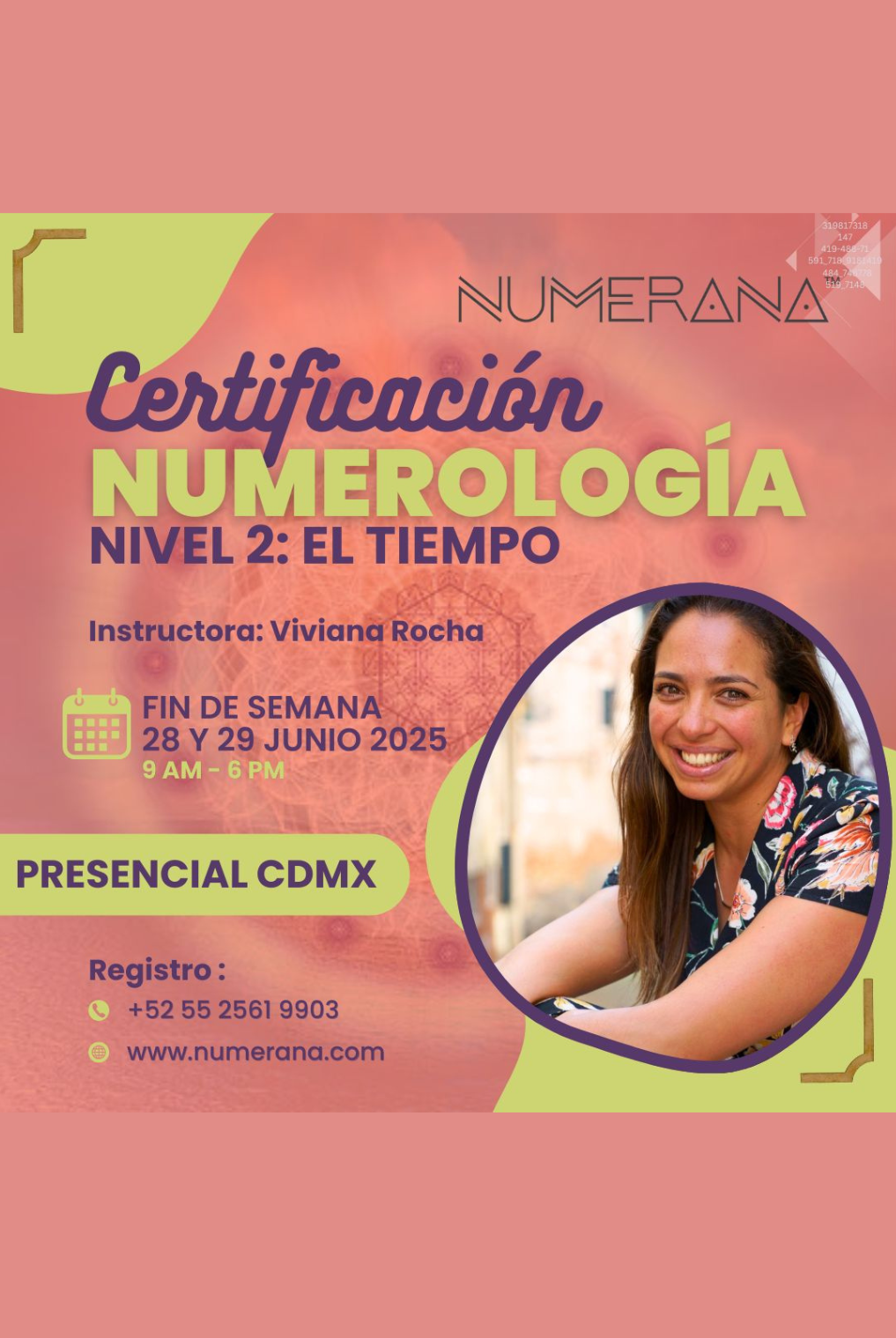 In-Person Numerology Certification in Mexico City Level 2: Time