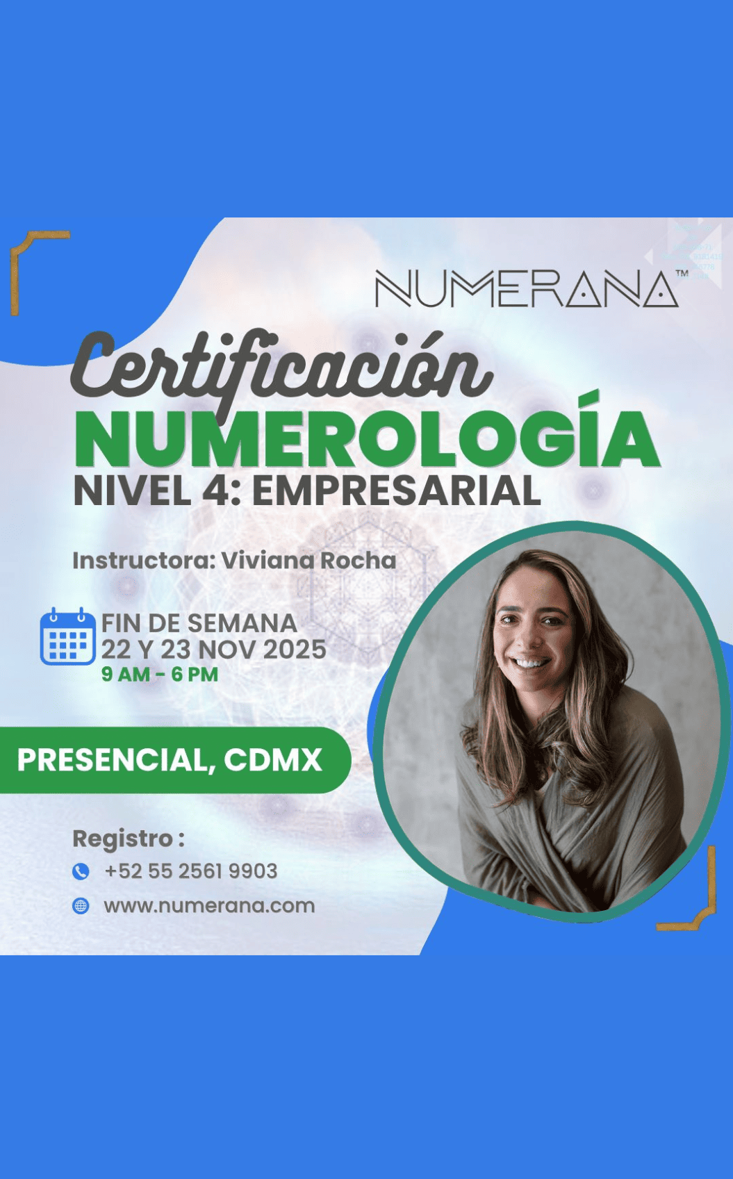 Certificación Presencial De Numerologia Nivel 4: Numerología Empresarial