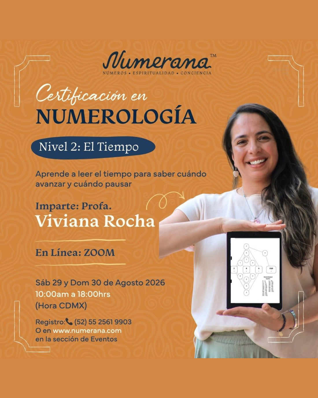 Certificación De Numerología | Por Zoom | Nivel 2: El Tiempo