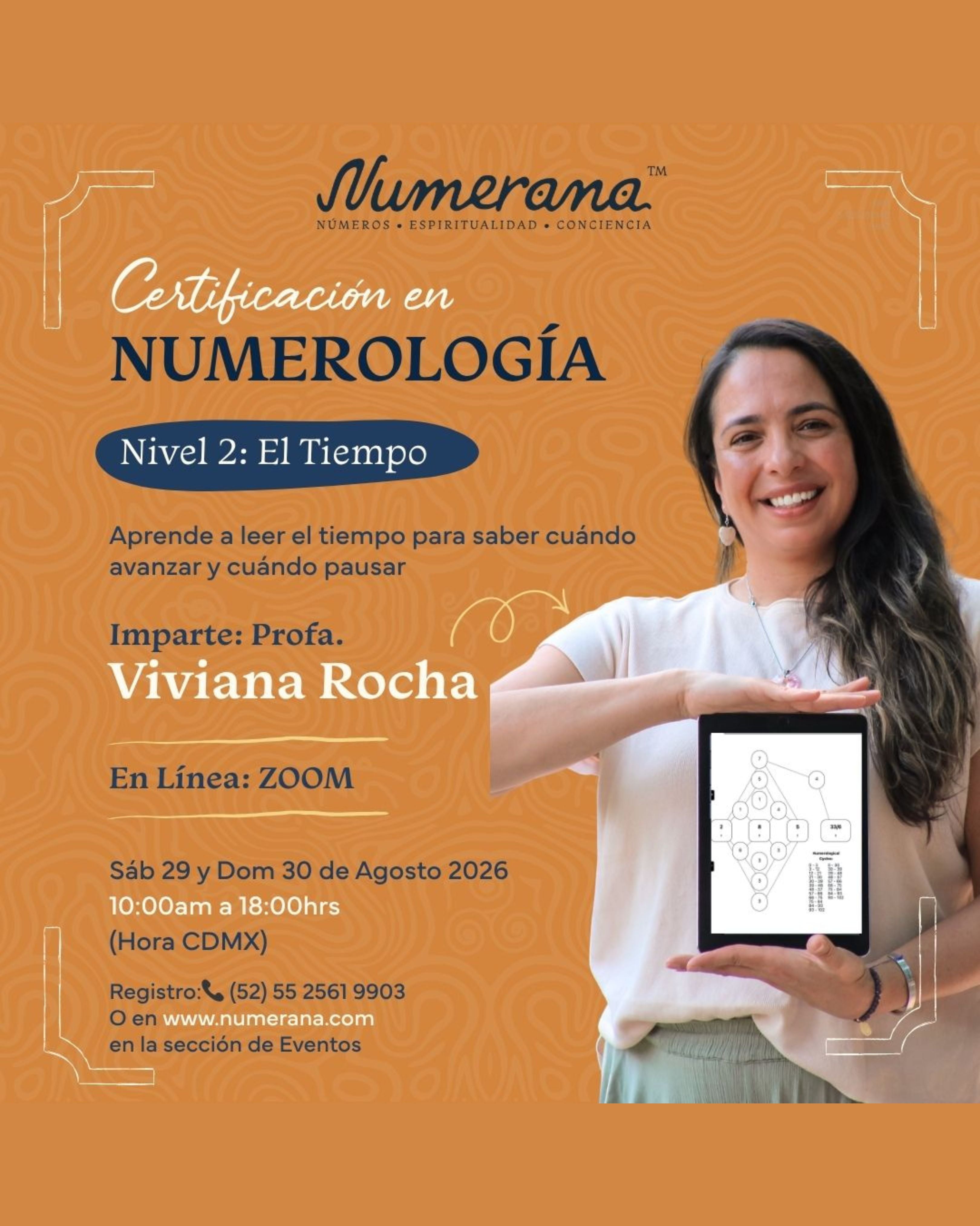 Certificación De Numerología | Por Zoom | Nivel 2: El Tiempo