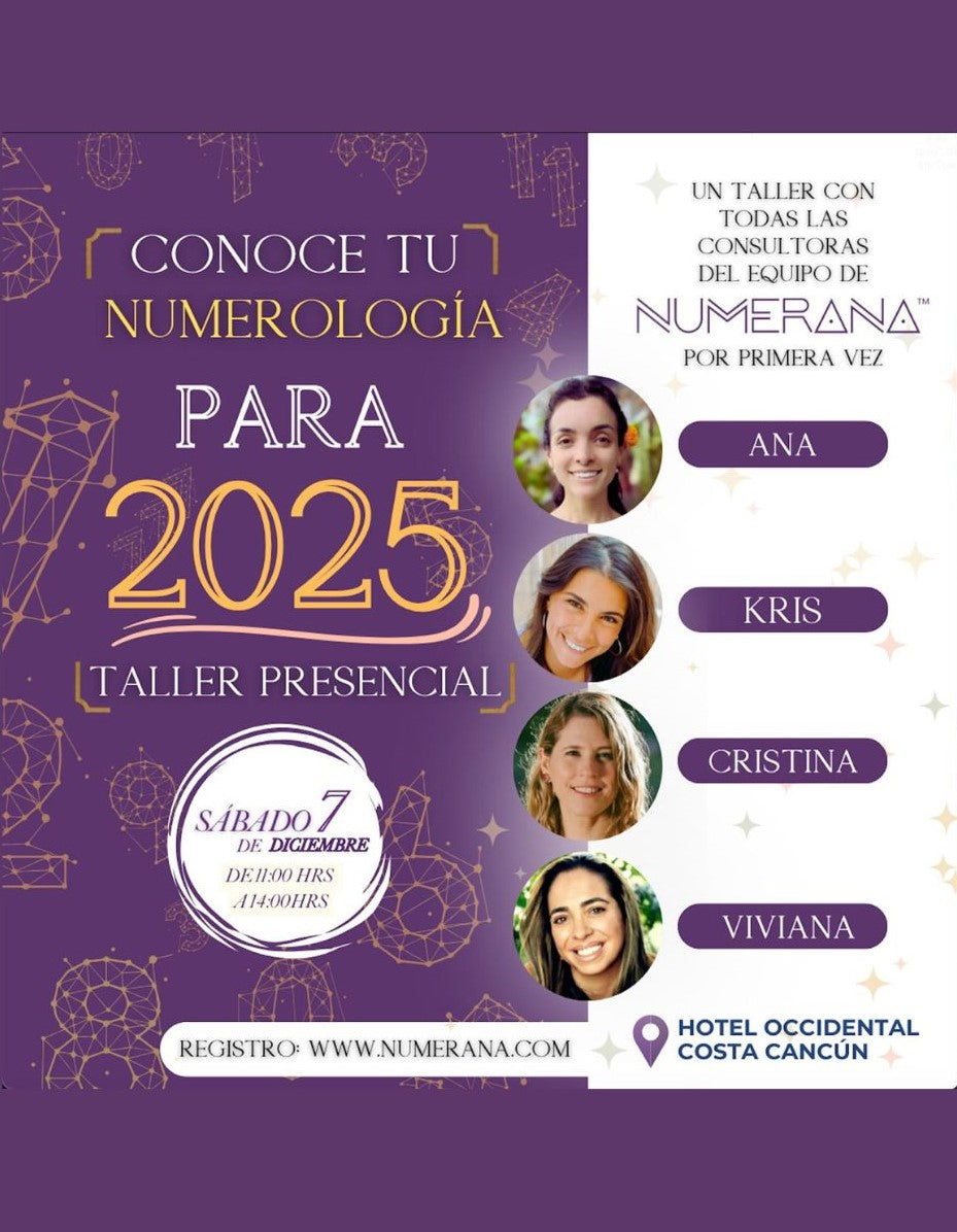 TALLER PRESENCIAL: CONOCE TU NUMEROLOGÍA PARA 2025