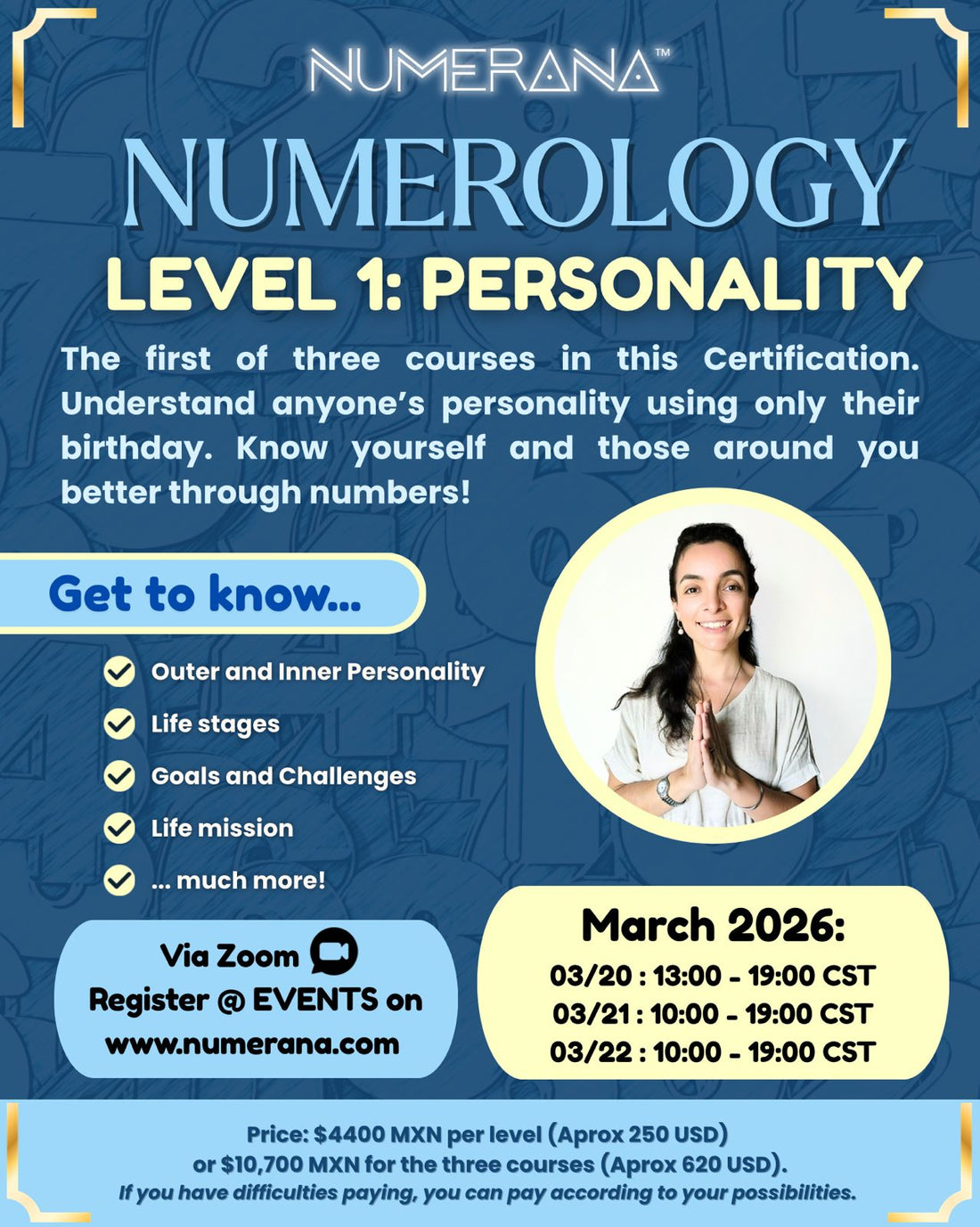Numerology Certification – Level 1: Personality (2026)