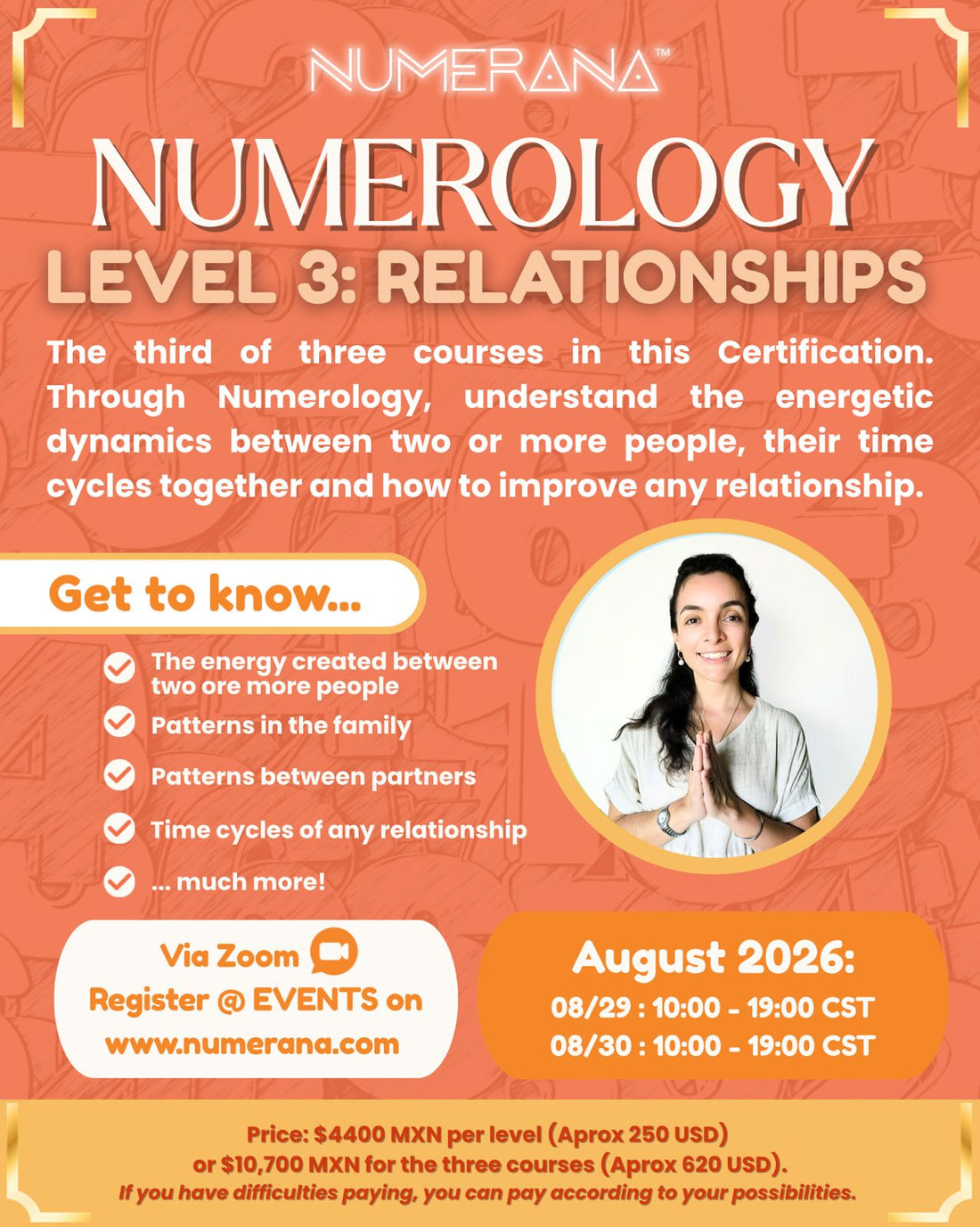 Numerology Certification – Level 3: Relationships (2026)