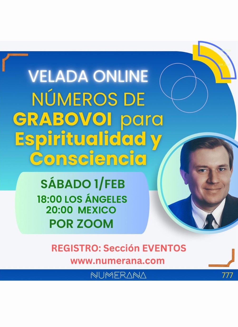 Velada Online: Números Grabovoi para Espiritualidad y Consciencia