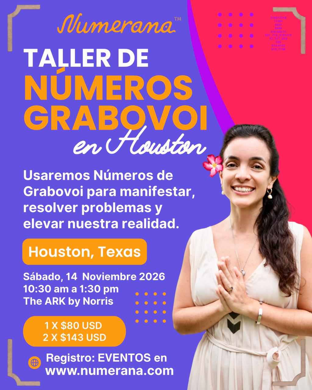 Taller PRESENCIAL de Números Grabovoi en Houston, Texas 2026