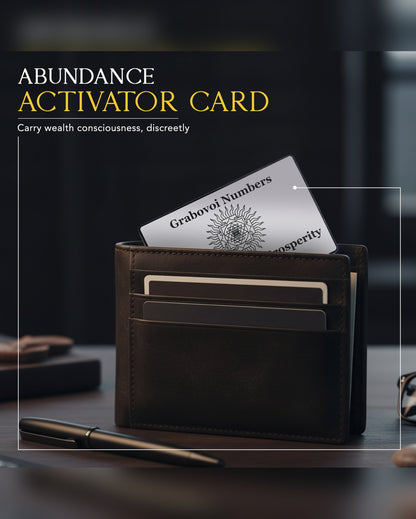 Abundance Activator Card with Grabovoi Numbers and Sacred Geometry