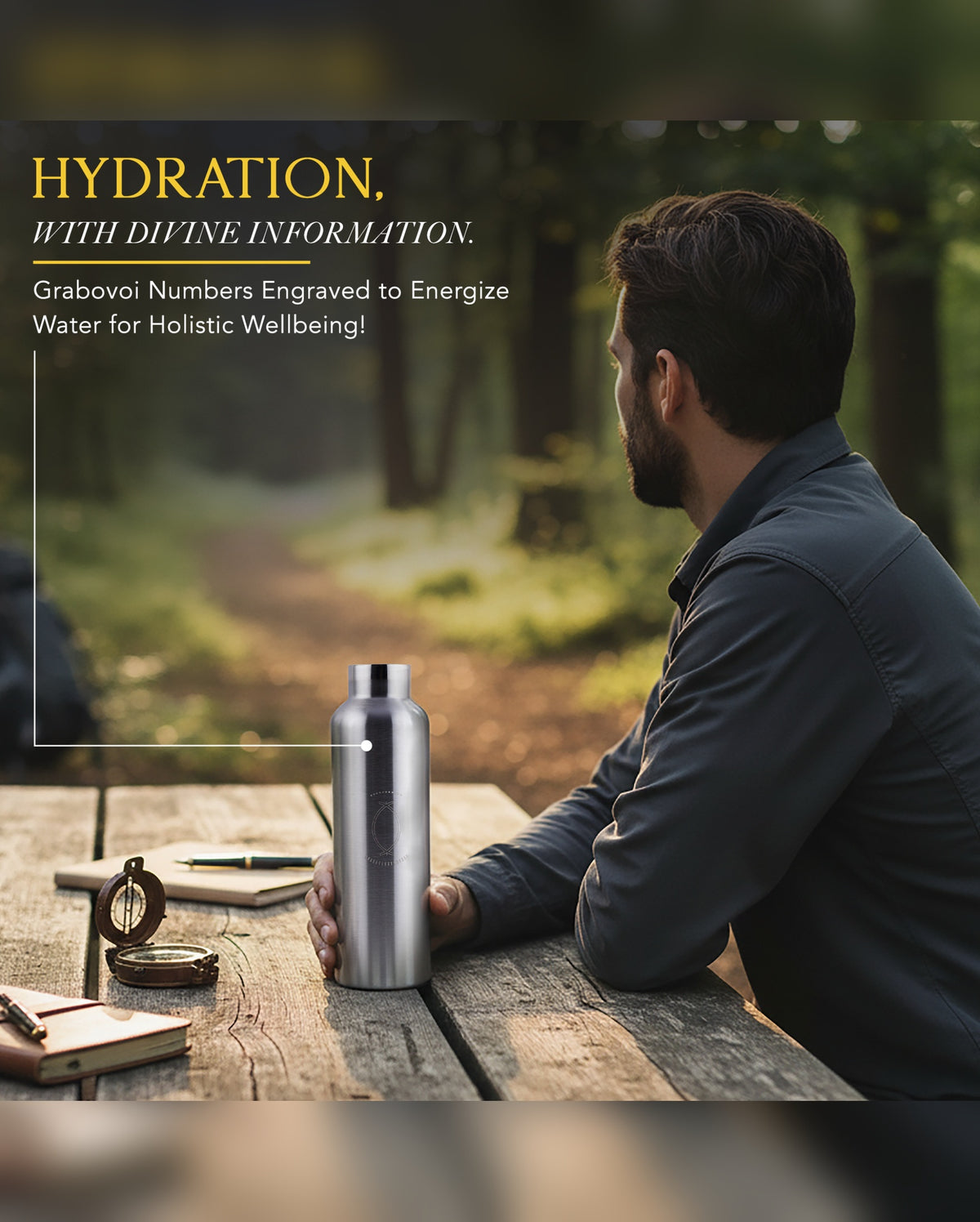 Botella Activadora De Agua con Números de Grabovoi y Geometría Sagrada (750 ml)