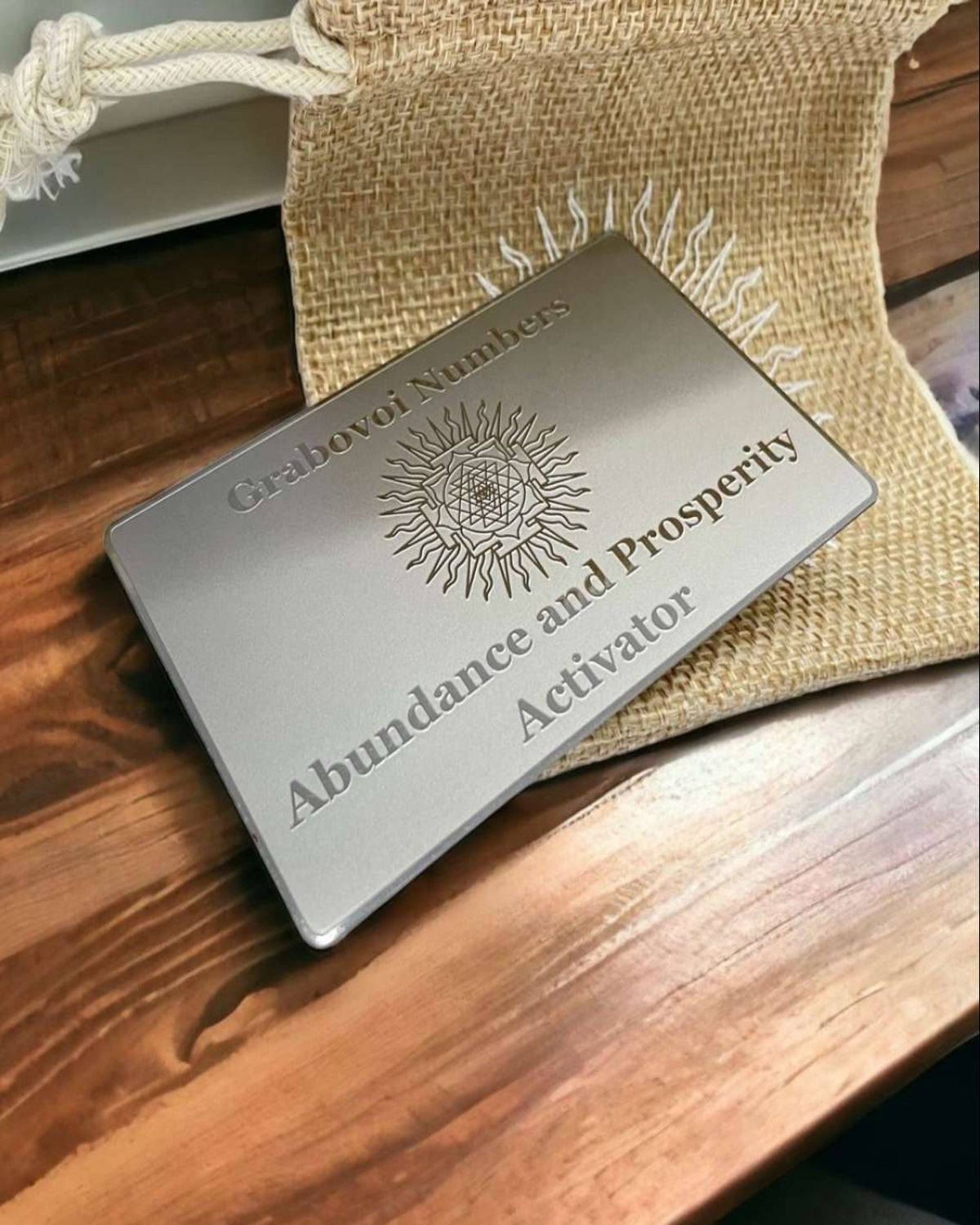 Grabovoi Abundance Activator Card - Numerana  Grabovoi number wallet card designed to enhance abundance, wealth, and financial alignment through spiritual technology.